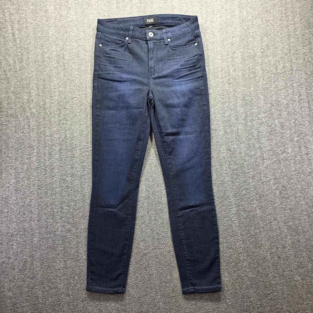 Paige Hoxton Ankle Jeans Womens 29 Blue Dark Wash Skinny Stretch Denim